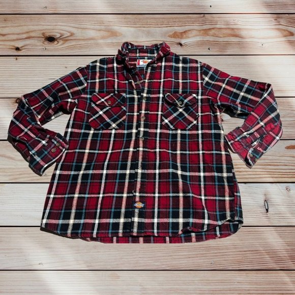 Dickies Multicolor Plaid Flannel Size Large - Picture 6 of 6